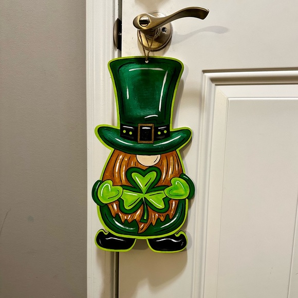 Other - Leprechaun wood door sign (made by me) 🍀